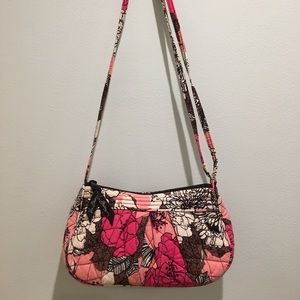 Vera Bradley retired Mocha Rouge cross-body bag